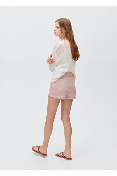 Mango Teen Cepli pamuklu şort