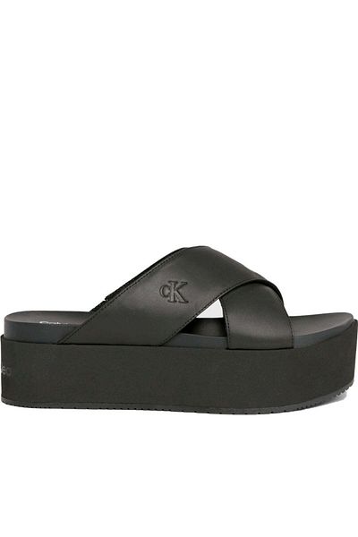 Calvin Klein Jeans Black Slippers Womens Shoes