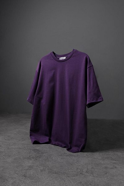 Slatra Ανδρικό μωβ Basic Oversize Tshirt
