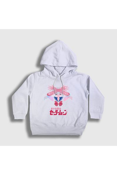 Presmono Λευκό Serena Usagi V2 Sailor Moon Unisex Παιδικό φούτερ - Φούτερ με κουκούλα, σχέδιο Moon Warrior 487570 ττ