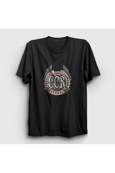Presmono Μαύρο μπλουζάκι Creedence Clearwater Revival Unisex - 489523 ττ