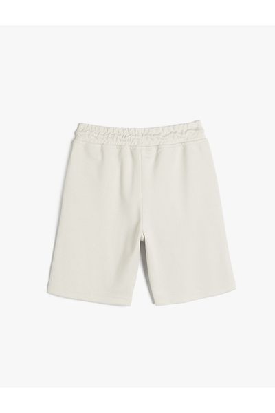 Koton Stitching Detailed Elastic Waist Bermuda Shorts