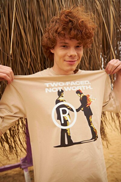 Trendiz Tricou unisex cu două fețe Stone