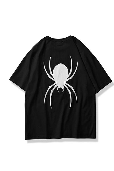 Trendiz Μαύρο μπλουζάκι Unisex Spider