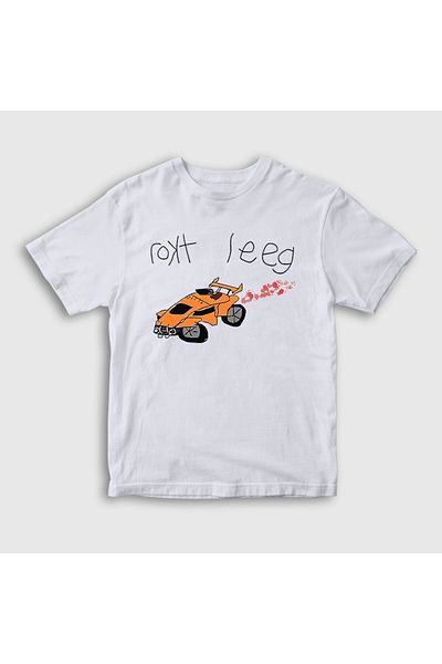 Presmono Tricou alb unisex pentru copii Rocket League Game - 493012 tt