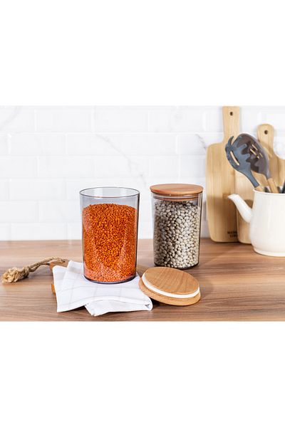 Madame Coco Yuviera 1500ml 2-Piece Storage Set with Wooden Lid