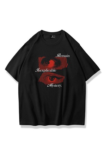 Trendiz Unisex Remain Mystery Tshirt Μαύρο