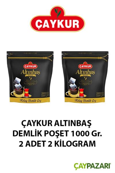 Çaykur Altınbaş Klasik Siyah Demlik Poşet Çay 200 X 5 G 2 Paket