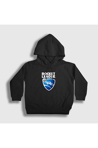 Presmono Унисекс детски суитшърт с качулка и черно лого на играта Rocket League 491589tt