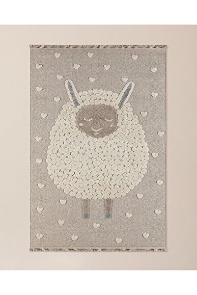 Madame Coco Mouton Halı - Bej - 120x180 Cm