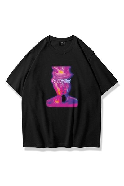 Trendiz Unisex Vybe Tshirt Μαύρο