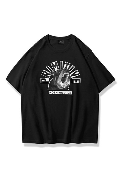 Trendiz Μπλουζάκι Unisex Primivite Μαύρο