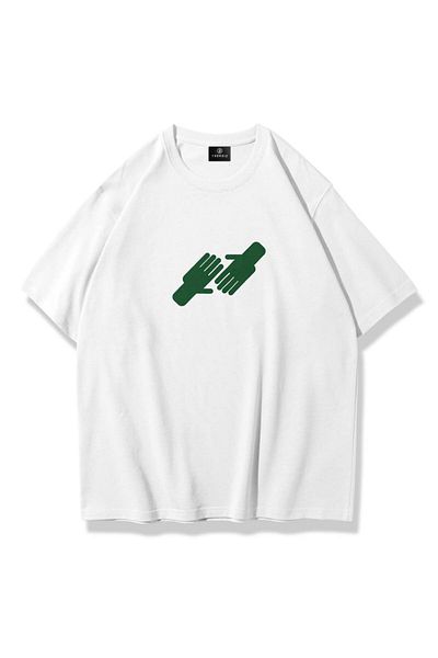 Trendiz Unisex Nice To Meet You Tshirt White
