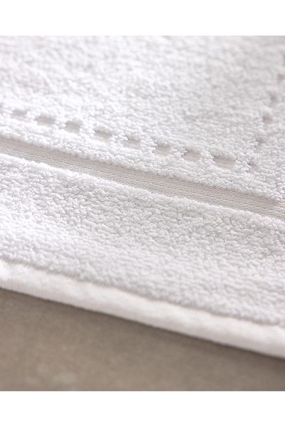 Madame Coco Πετσέτα ποδιών Angeline White Cotton - 50x80 cm - Natural Collection