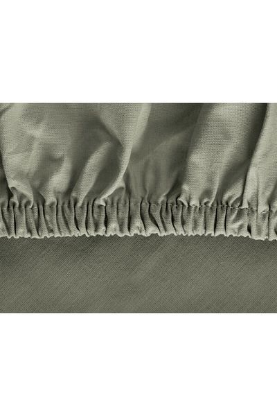 Madame Coco Manon King Size Khaki Sheet - 100% Cotton, Ranforce Elastic