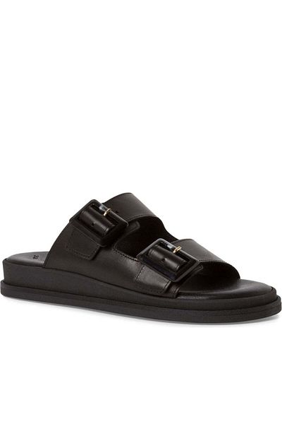 Tamaris Black Slippers Womens Shoes