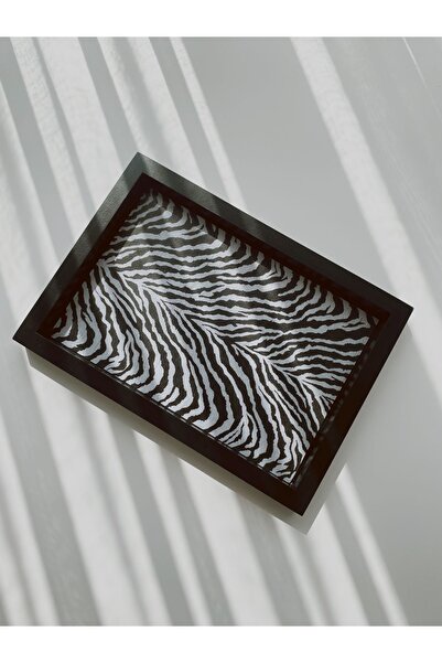 DEKORMED Decorative Zebra Pattern Multi-Purpose Presentation/Organizer/Tray