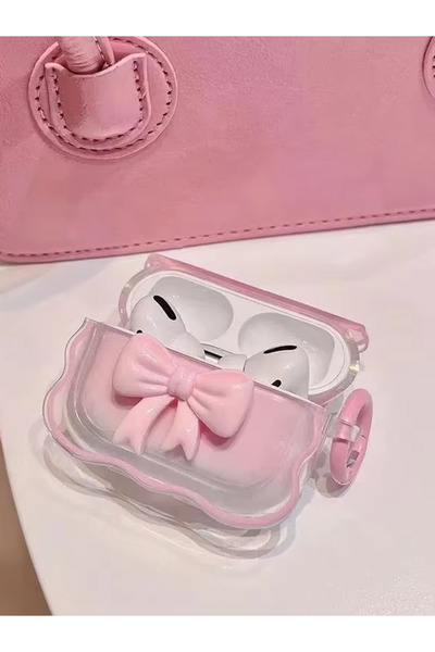 KVK PRİVACY Airpods Pro 2.Nesil Uyumlu Pembe Kurdele Kulaklık Kılıfı