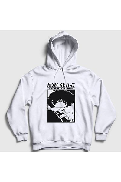 Presmono Anime Cowboy Bebop Unisex Λευκό φούτερ με κουκούλα - 492650 ττ