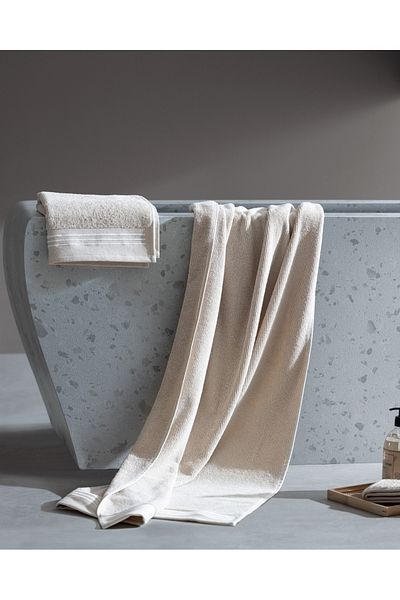 Madame Coco Delron Beige Towel Set - 100% Cotton - Luxury Collection
