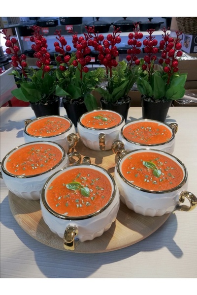 KESEN ZÜCCACİYE Kulplu 6 lı porselen kase takımı