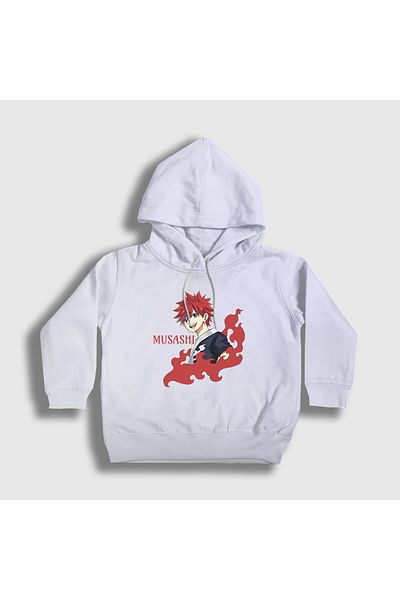 Presmono Hanorac alb pentru copii unisex cu model Musashi Anime - cu glugă, model Orient 486262 tt