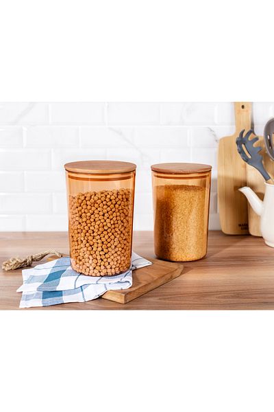 Madame Coco Yuviera 2300ml - 2-Piece Storage Container with Wooden Lid
