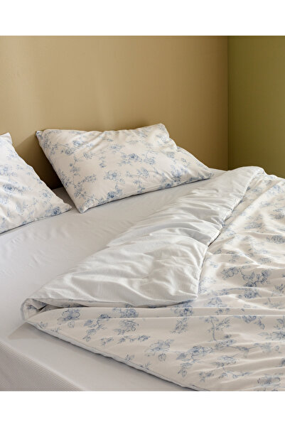 Madame Coco Σετ Παπλωματοθήκη μονό Ranforce με στάμπα - 100% βαμβακερό μπλε