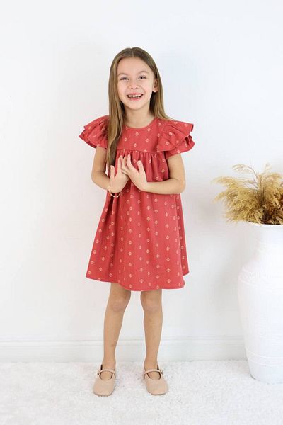 Bloom Bbk-267 Red Cotton Dress