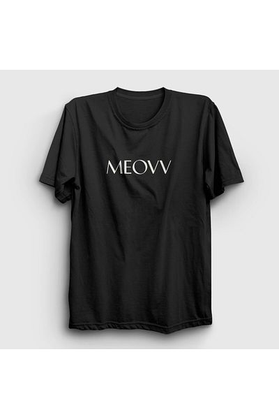Presmono K Pop Cat Unisex Μαύρο T-Shirt με Γάτα - Meovv 491011 ττ