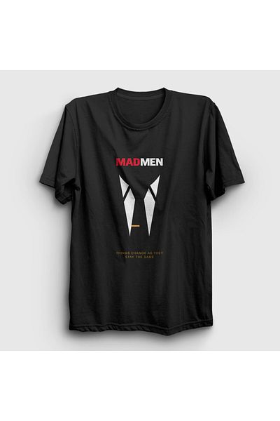 Presmono Μαύρο Unisex Things Change Mad Men T-Shirt - 477880 ττ