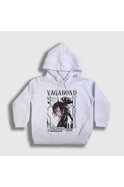 Presmono Hanorac alb Musashi Miyamoto unisex pentru copii cu glugă manga - 492298 tt