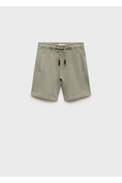 MANGO Kids Beli bağ detaylı pamuklu şort