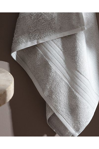 Madame Coco Martha Tencel Face Towel - Light Gray - 50X80 cm
