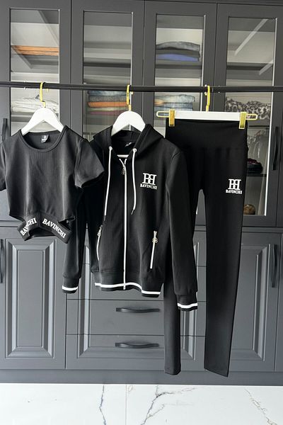 Posh Chic Women's 3-Piece Tracksuit Set - Comfortable and Stylish Design