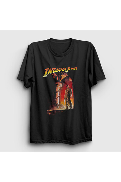 Presmono Indiana Jones Hram propasti unisex crna T-shirt - 487850tt