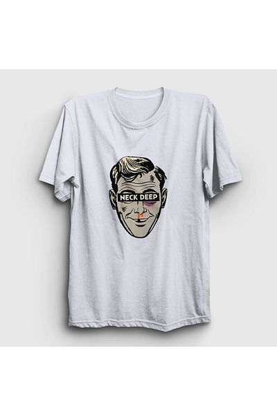 Presmono Λευκό μπλουζάκι Unisex με λαιμόκοψη - Βροχή το Ιούλιο 481840 ττ