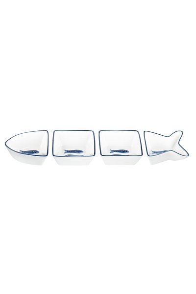 Madame Coco Set de farfurii de prezentare marin din 4 piese