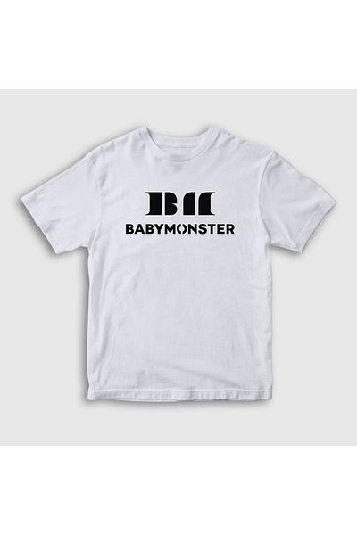 Presmono Tricou alb pentru copii unisex K Pop Baby Monster - 490769 tt