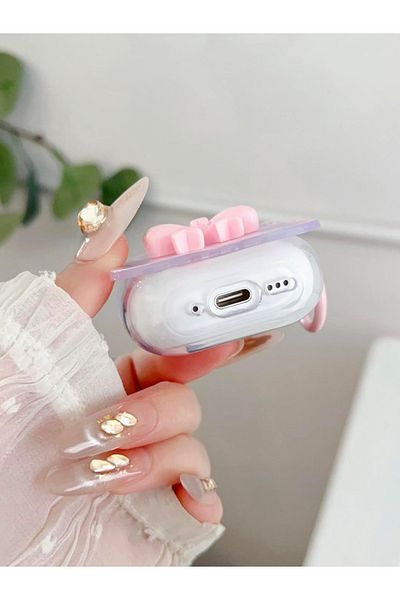 KVK PRİVACY AirPods 4Th Generation Compatible 2024 Pink Ribbon Headphone Case