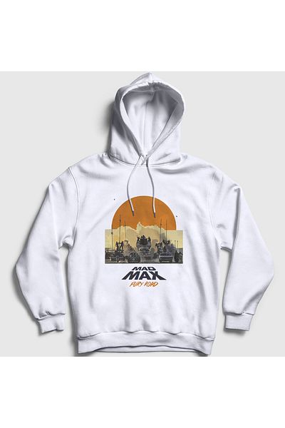 Presmono Mad Max - Unisex φούτερ με λευκή κουκούλα 484030 ττ