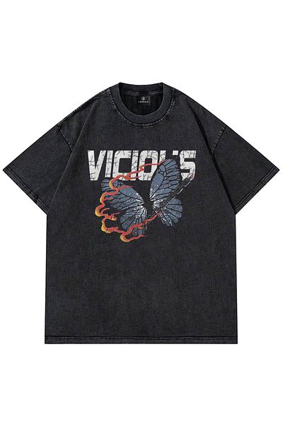 Trendiz Μπλουζάκι Unisex Anthracite Vicious που πλένεται