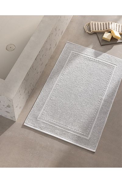 Madame Coco Angeline Gray Cotton Foot Towel - 50x80cm-NaturalCollection