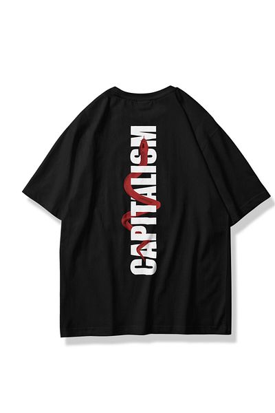 Trendiz Μαύρο μπλουζάκι Unisex Capitalism