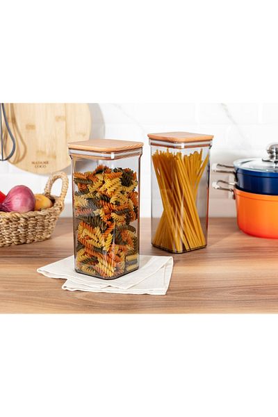 Madame Coco Kaviera 1500ml 2-Piece Storage Set with Wooden Lid