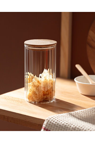 Madame Coco Medium Lunel Optical Cylinder Glass Jar - 1200ML