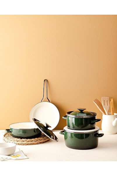 Madame Coco La Garde Kısa Tencere - Yeşil - 24 Cm