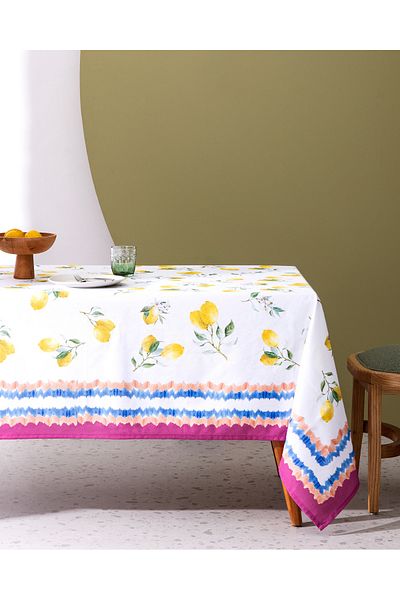 Madame Coco Yellow Limoges Tablecloth - 150x150 cm