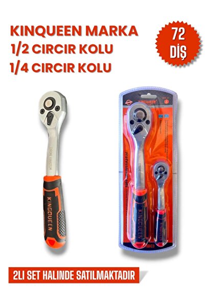 Genel Markalar Cırcır Takımı 72 Diş, 1/2" 1/4", 2 Parça