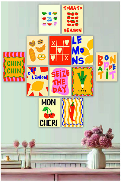 UNT Διασκεδαστικό, Αφηρημένο, Μινιμαλιστικό, Μοντέρνο Σετ Διακόσμησης Φαγητού...